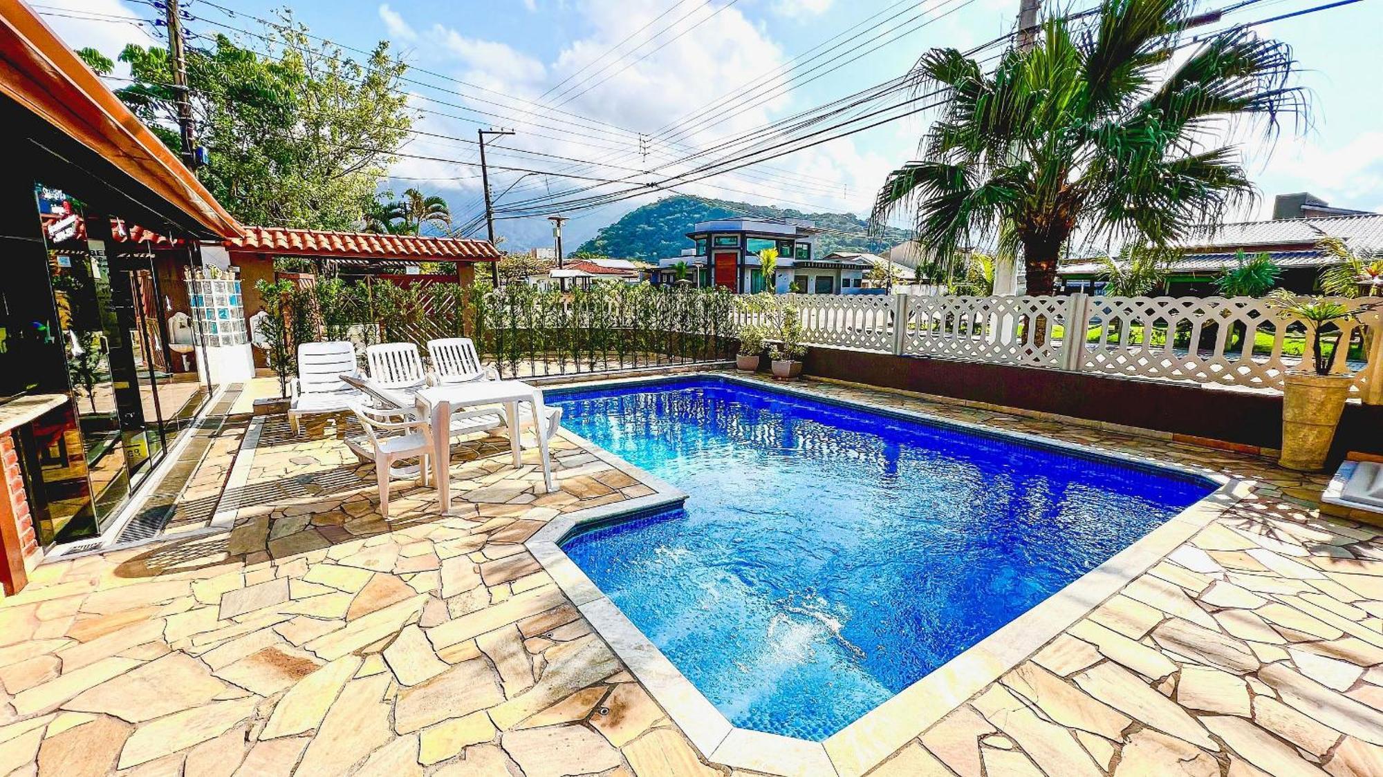 Praia/Piscina Com Hidro /Pebolim/Sinuca E Wi-Fi Caraguatatuba Bagian luar foto
