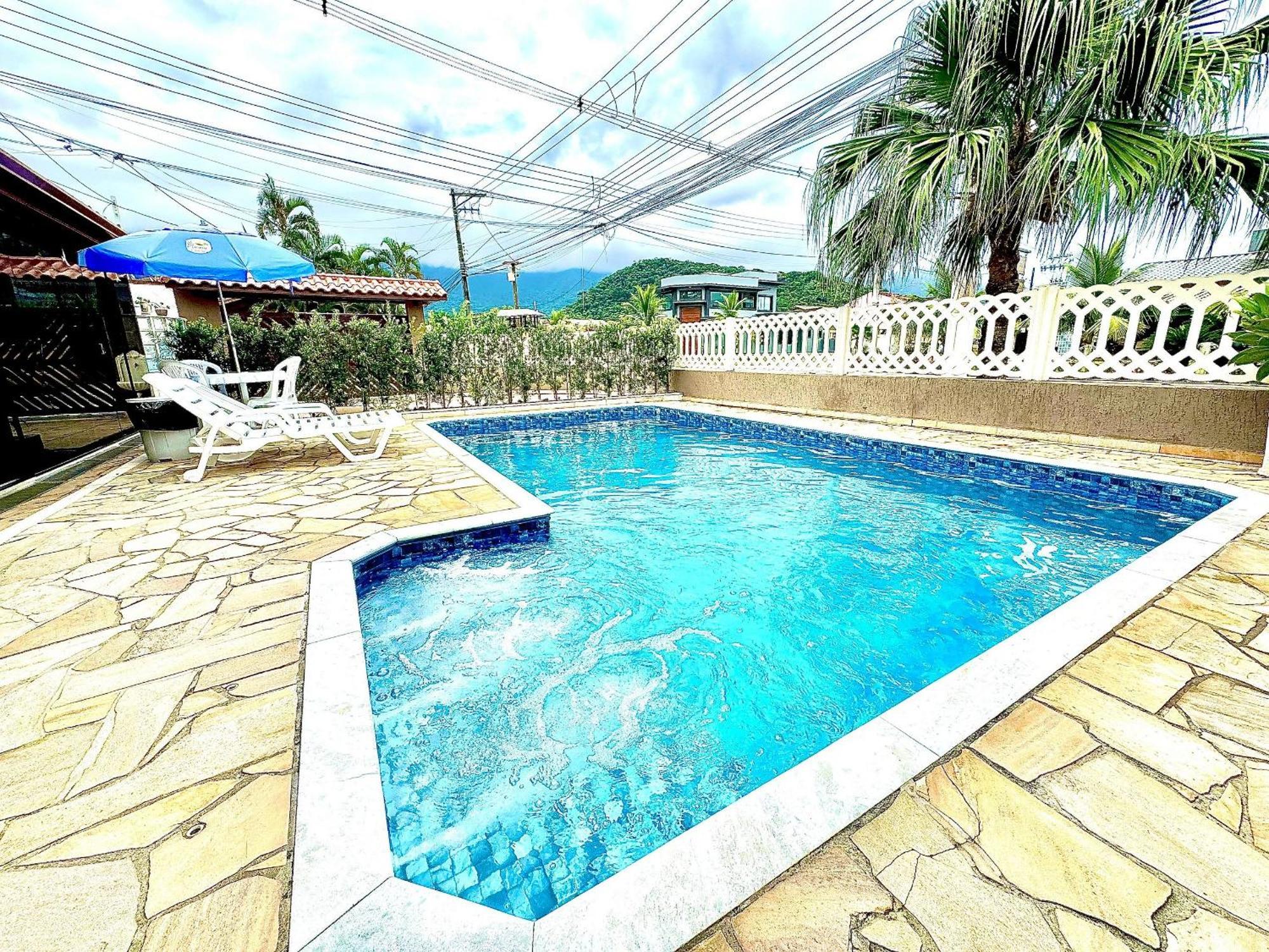 Praia/Piscina Com Hidro /Pebolim/Sinuca E Wi-Fi Caraguatatuba Bagian luar foto